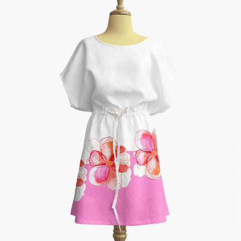 Sale! Pink Meridian Blossom Cotton Printed Fabric Sale! Pink Meridian Blossom Cotton Printed Fabric