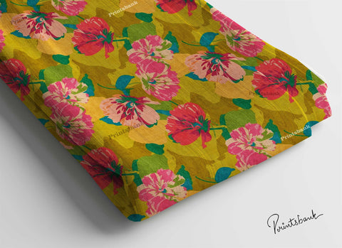 Offer! Soft Cotton Slub Digital printed Fabric Multipurpose use Offer! Soft Cotton Slub Digital printed Fabric Multipurpose use