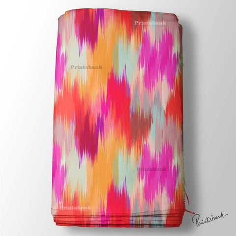 Multi Colour Ikat Digital Printed Fabric Wholesale Market Multi Colour Ikat Digital Printed Fabric Wholesale Market