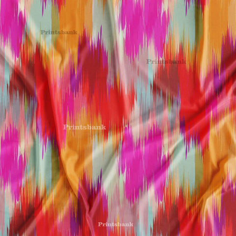 Multi Colour Ikat Digital Printed Fabric Wholesale Market Multi Colour Ikat Digital Printed Fabric Wholesale Market