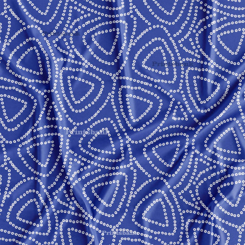 Blue Bandhani Fabric For Lehenga Blue Bandhani Fabric For Lehenga