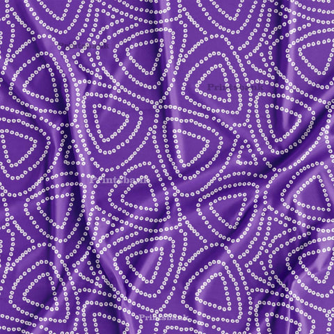Purple Bandhani Printed Fabric Online India Purple Bandhani Printed Fabric Online India