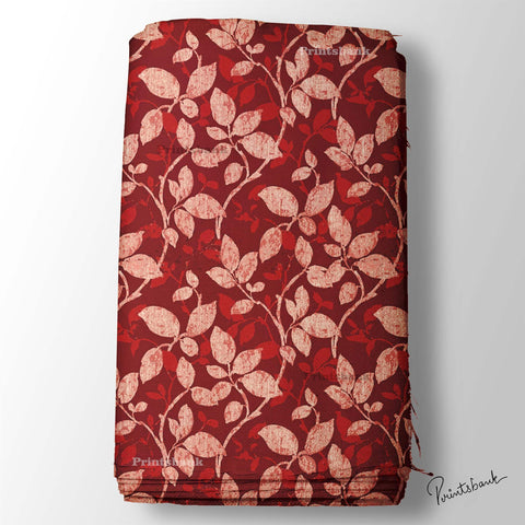 Dark Maroon Floral Digital Printed Fabric For Dress Material Online Dark Maroon Floral Digital Printed Fabric For Dress Material Online