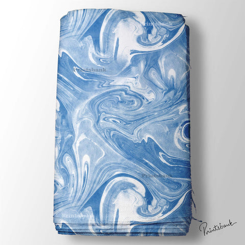 Blue White Marble Printed Fabric Online Store Blue White Marble Printed Fabric Online Store