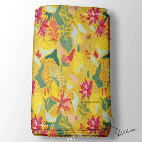 Floral Wholesale Digital Printed Fabric for Dress & Cloth Floral Wholesale Digital Printed Fabric for Dress & Cloth