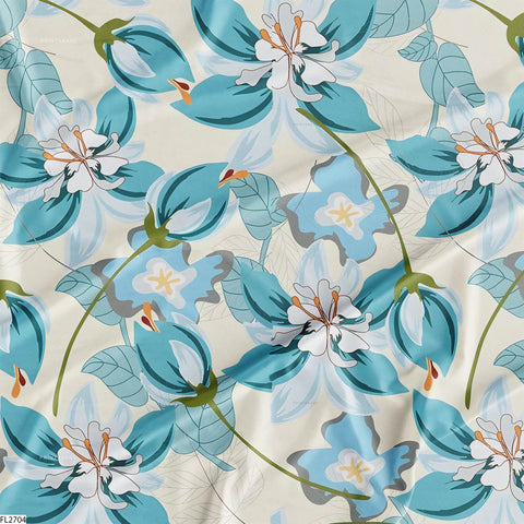 Floral Wholesale Digital Printed Fabric for Dress & Cloth Floral Wholesale Digital Printed Fabric for Dress & Cloth