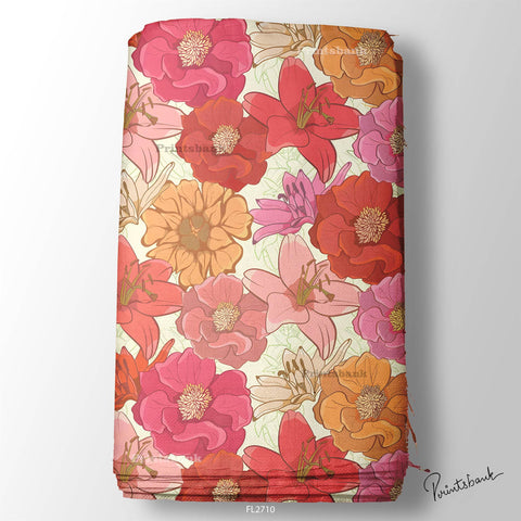 Floral Wholesale Digital Printed Fabric for Dress & Cloth Floral Wholesale Digital Printed Fabric for Dress & Cloth