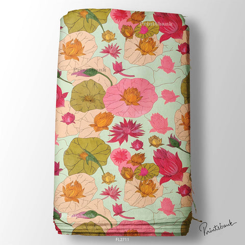 Floral Wholesale Digital Printed Fabric for Dress & Cloth Floral Wholesale Digital Printed Fabric for Dress & Cloth