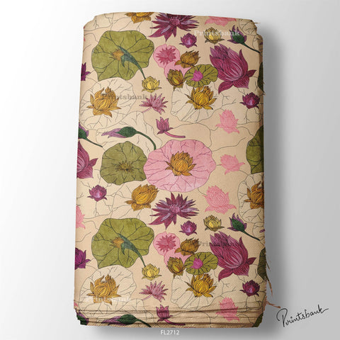 Floral Wholesale Digital Printed Fabric for Dress & Cloth Floral Wholesale Digital Printed Fabric for Dress & Cloth