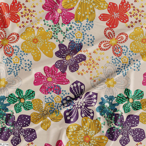 Floral Wholesale Digital Printed Fabric for Dress & Cloth Floral Wholesale Digital Printed Fabric for Dress & Cloth