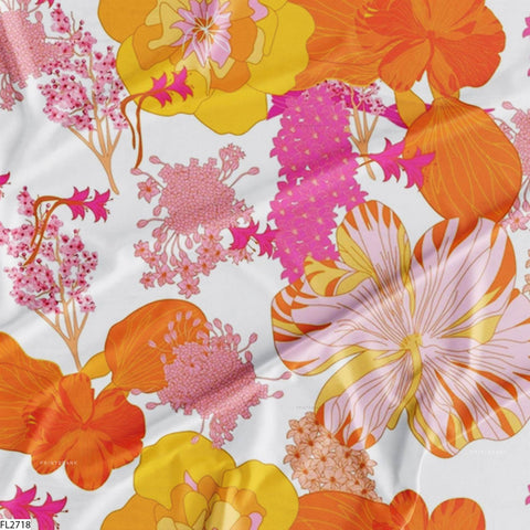 Floral Wholesale Digital Printed Fabric for Dress & Cloth Floral Wholesale Digital Printed Fabric for Dress & Cloth