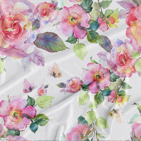 Floral Wholesale Digital Printed Fabric for Dress & Cloth Floral Wholesale Digital Printed Fabric for Dress & Cloth