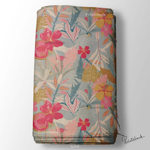 Floral Wholesale Digital Printed Fabric for Dress & Cloth Floral Wholesale Digital Printed Fabric for Dress & Cloth