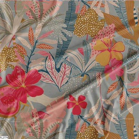 Floral Wholesale Digital Printed Fabric for Dress & Cloth Floral Wholesale Digital Printed Fabric for Dress & Cloth