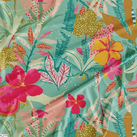 Floral Wholesale Digital Printed Fabric for Dress & Cloth Floral Wholesale Digital Printed Fabric for Dress & Cloth