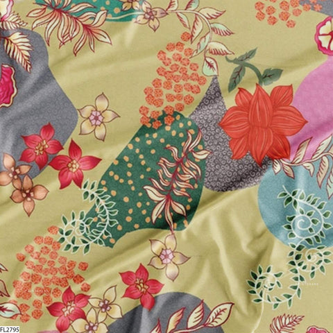 Floral Wholesale Digital Printed Fabric for Dress & Cloth Floral Wholesale Digital Printed Fabric for Dress & Cloth