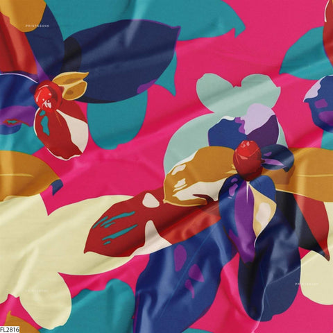 Floral Wholesale Digital Printed Fabric for Dress & Cloth Floral Wholesale Digital Printed Fabric for Dress & Cloth