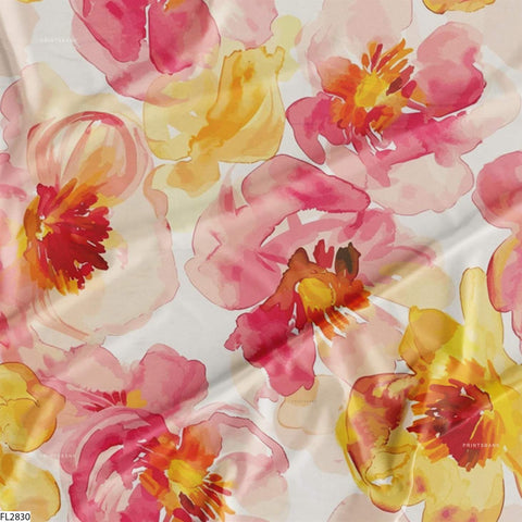 Floral Wholesale Digital Printed Fabric for Dress & Cloth Floral Wholesale Digital Printed Fabric for Dress & Cloth