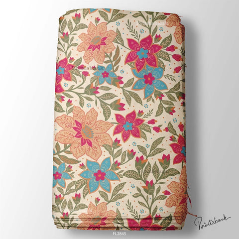 Floral Wholesale Digital Printed Fabric for Dress & Cloth Floral Wholesale Digital Printed Fabric for Dress & Cloth