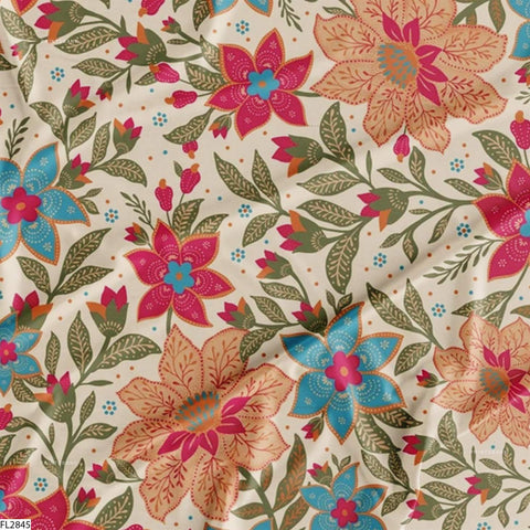 Floral Wholesale Digital Printed Fabric for Dress & Cloth Floral Wholesale Digital Printed Fabric for Dress & Cloth