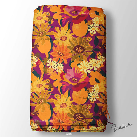 Floral Wholesale Digital Printed Fabric for Dress & Cloth Floral Wholesale Digital Printed Fabric for Dress & Cloth