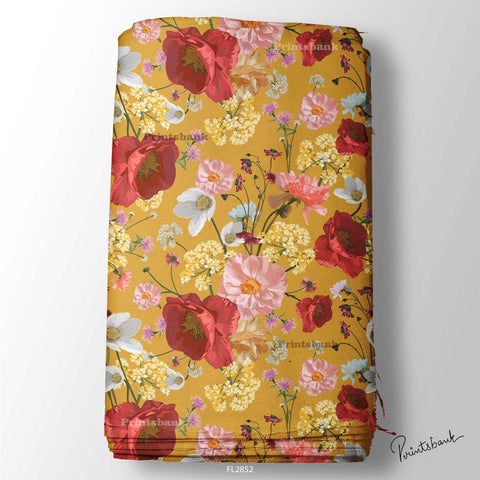 Floral Wholesale Digital Printed Fabric for Dress & Cloth Floral Wholesale Digital Printed Fabric for Dress & Cloth