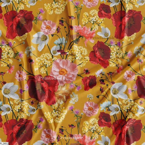 Floral Wholesale Digital Printed Fabric for Dress & Cloth Floral Wholesale Digital Printed Fabric for Dress & Cloth