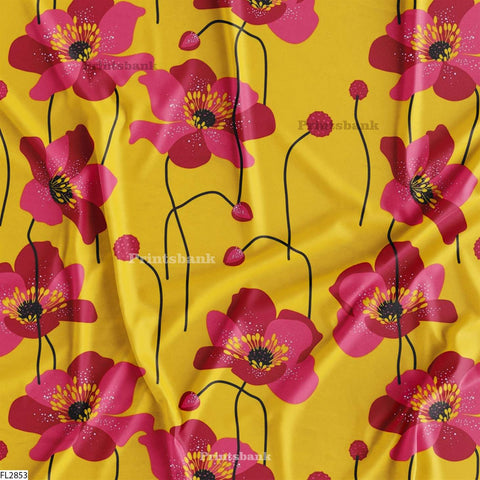 Floral Wholesale Digital Printed Fabric for Dress & Cloth Floral Wholesale Digital Printed Fabric for Dress & Cloth