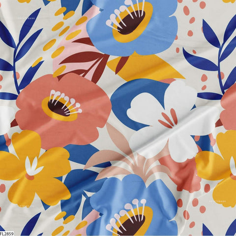 Floral Wholesale Digital Printed Fabric for Dress & Cloth Floral Wholesale Digital Printed Fabric for Dress & Cloth