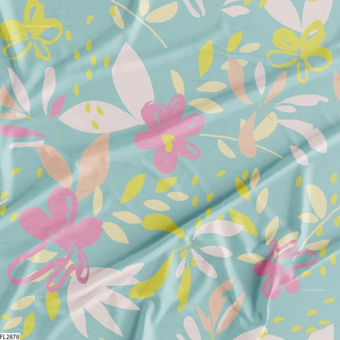 Floral Wholesale Digital Printed Fabric for Dress & Cloth Floral Wholesale Digital Printed Fabric for Dress & Cloth