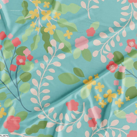 Floral Wholesale Digital Printed Fabric for Dress & Cloth Floral Wholesale Digital Printed Fabric for Dress & Cloth