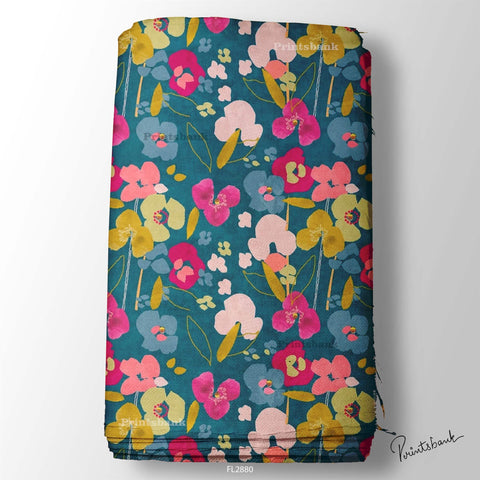 Floral Wholesale Digital Printed Fabric for Dress & Cloth Floral Wholesale Digital Printed Fabric for Dress & Cloth