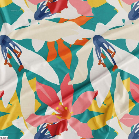 Floral Wholesale Digital Printed Fabric for Dress & Cloth Floral Wholesale Digital Printed Fabric for Dress & Cloth