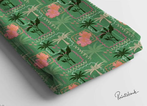 Digital printed semi cotton lilen fabric Digital printed semi cotton lilen fabric