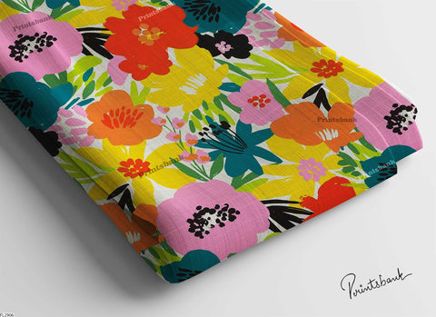 Digital printed semi cotton lilen fabric Digital printed semi cotton lilen fabric