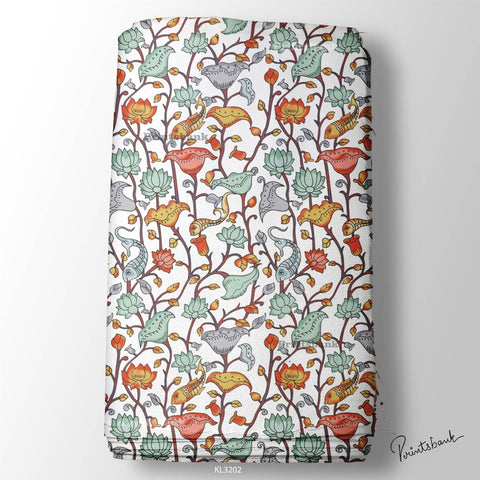 Kalamkari printed Fabric wholesale Kalamkari printed Fabric wholesale