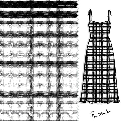 Black And White Checks Digital Printed Fabric For Shirt Dress Material Black And White Checks Digital Printed Fabric For Shirt Dress Material