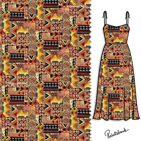 Abstract Geometrical Patch Print Design Abstract Geometrical Patch Print Design