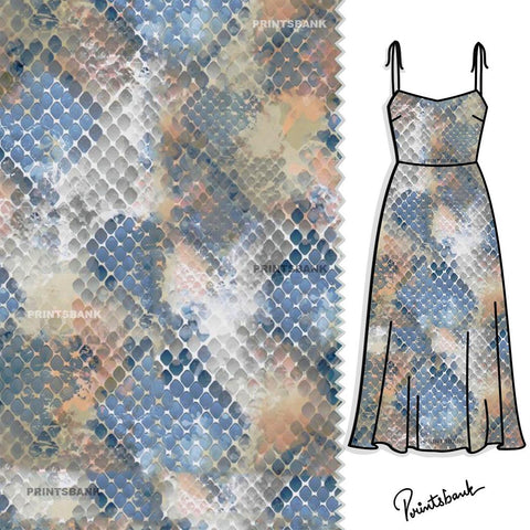 Designer Indigo Printed Fabric For Designer Dresses Designer Indigo Printed Fabric For Designer Dresses