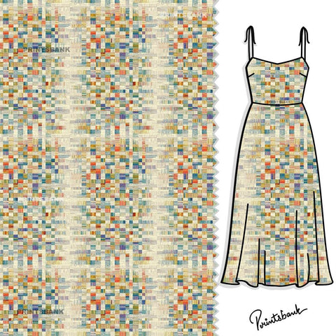 Abstract Multicolor Digital Printed Fabric Material Abstract Multicolor Digital Printed Fabric Material