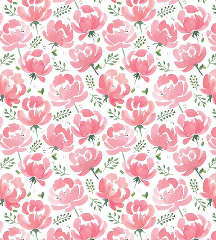 Pink Floral Digital Printed Fabric Material Pink Floral Digital Printed Fabric Material