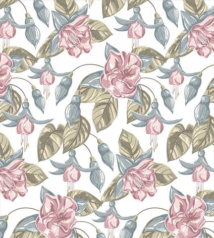 Vintage Floral Digital Printed Fabric Material Vintage Floral Digital Printed Fabric Material