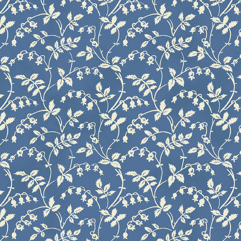Blue White Floral Jaal Printed Fabric Material Blue White Floral Jaal Printed Fabric Material