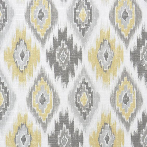 White Yellow Ikat Digital Printed Fabric Material White Yellow Ikat Digital Printed Fabric Material
