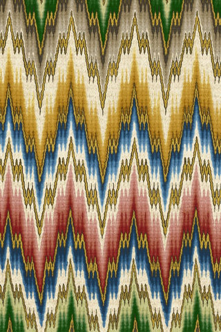 Multicolor Zigzag Ikat Digital Printed Fabric Material Multicolor Zigzag Ikat Digital Printed Fabric Material