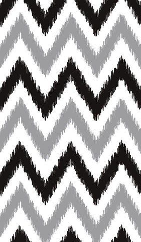 Black White Zigzag Ikat Digital Printed Fabric Material Black White Zigzag Ikat Digital Printed Fabric Material