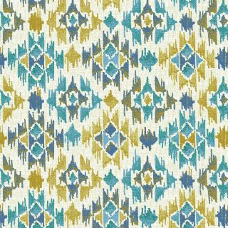 Blue Yellow Ikat Digital Printed Fabric Material Blue Yellow Ikat Digital Printed Fabric Material