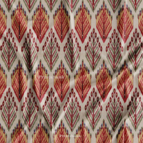Orange & Red Ikat Printed Fabric Orange & Red Ikat Printed Fabric