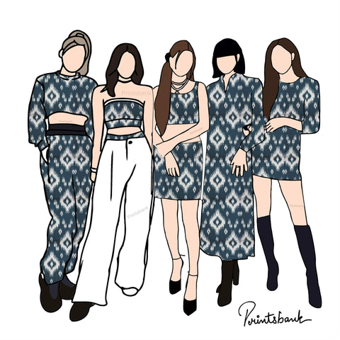 Classy Ikat Print Printed Fabric Classy Ikat Print Printed Fabric