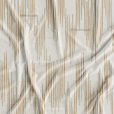 Beige & Brown Ikat Digital Printed Fabric Beige & Brown Ikat Digital Printed Fabric